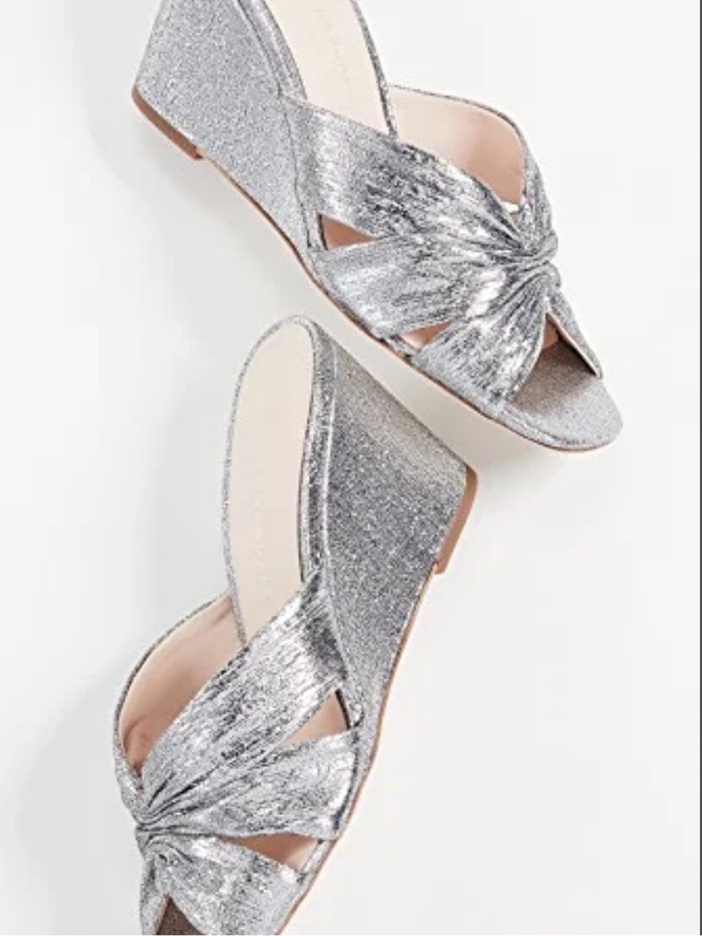 Loeffler Randall Sonya Cinched Wedge in Silver